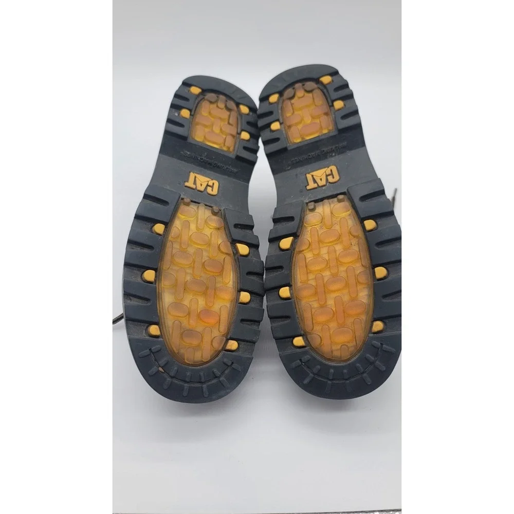 CAT Tracks Caterpillar Leather Oxford Shoes Brown Lug Sole Y2K Mens 10